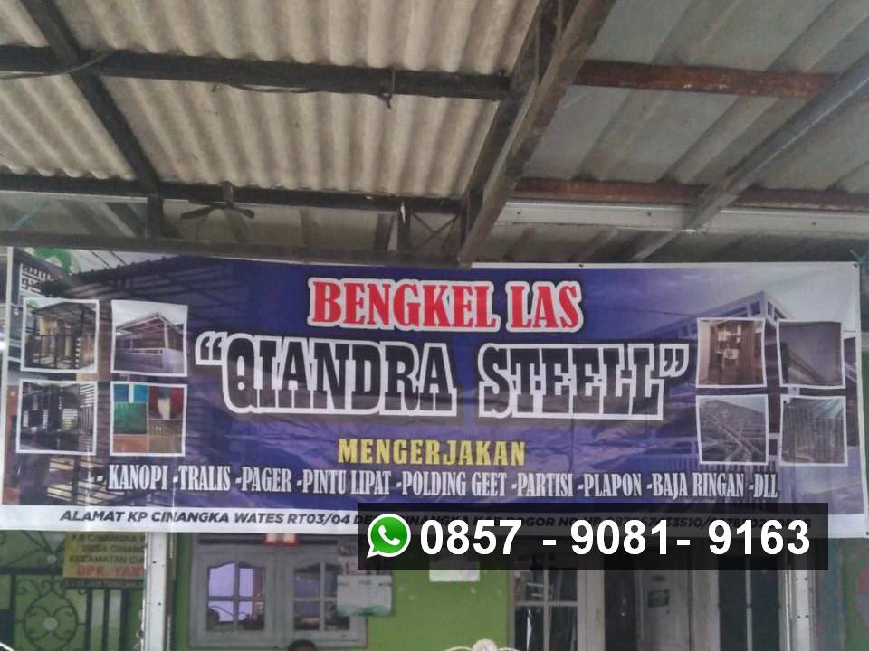 Bengkel las kanopi Alderon Qiandra Steel Bogor