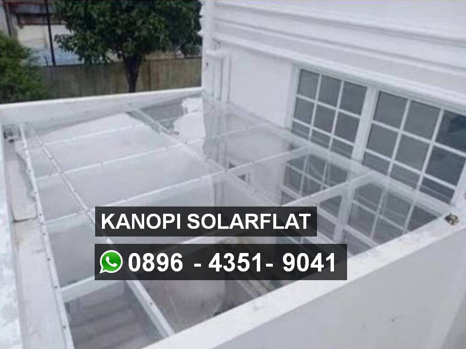 Biaya borongan pemasangan kanopi solarflat per meter persegi di Sidoarjo