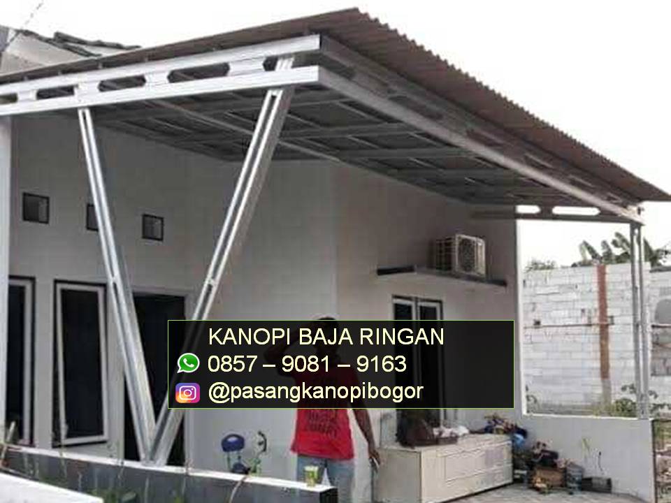 Contoh kanopi Baja ringan Bogor
