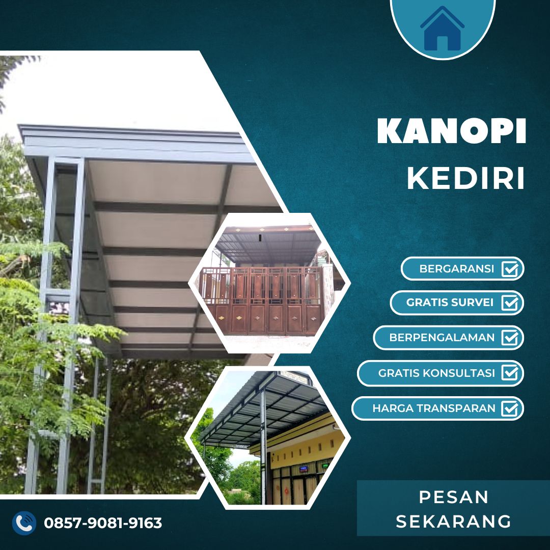 Harga borongan jasa pemasangan kanopi per meter di Kediri