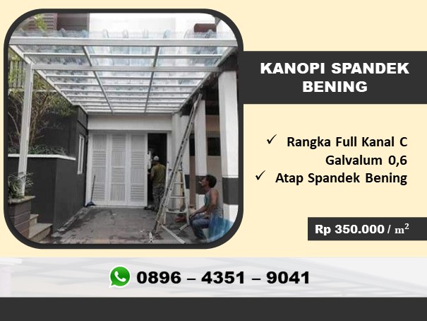 Kanopi spandek bening
