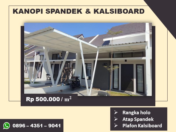 Kanopi spandek dan plafon