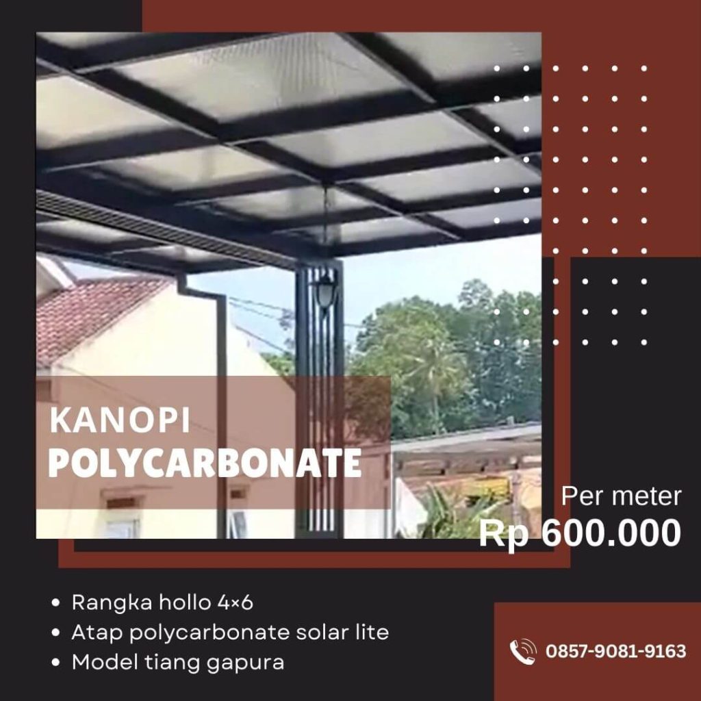 Kanopi polycarbonate solarlite