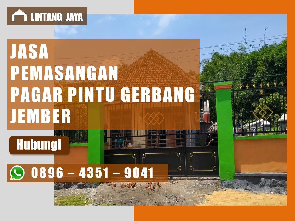 Jasa pembuatan dan pemasangan pagar pintu gerbang teralis besi Jember