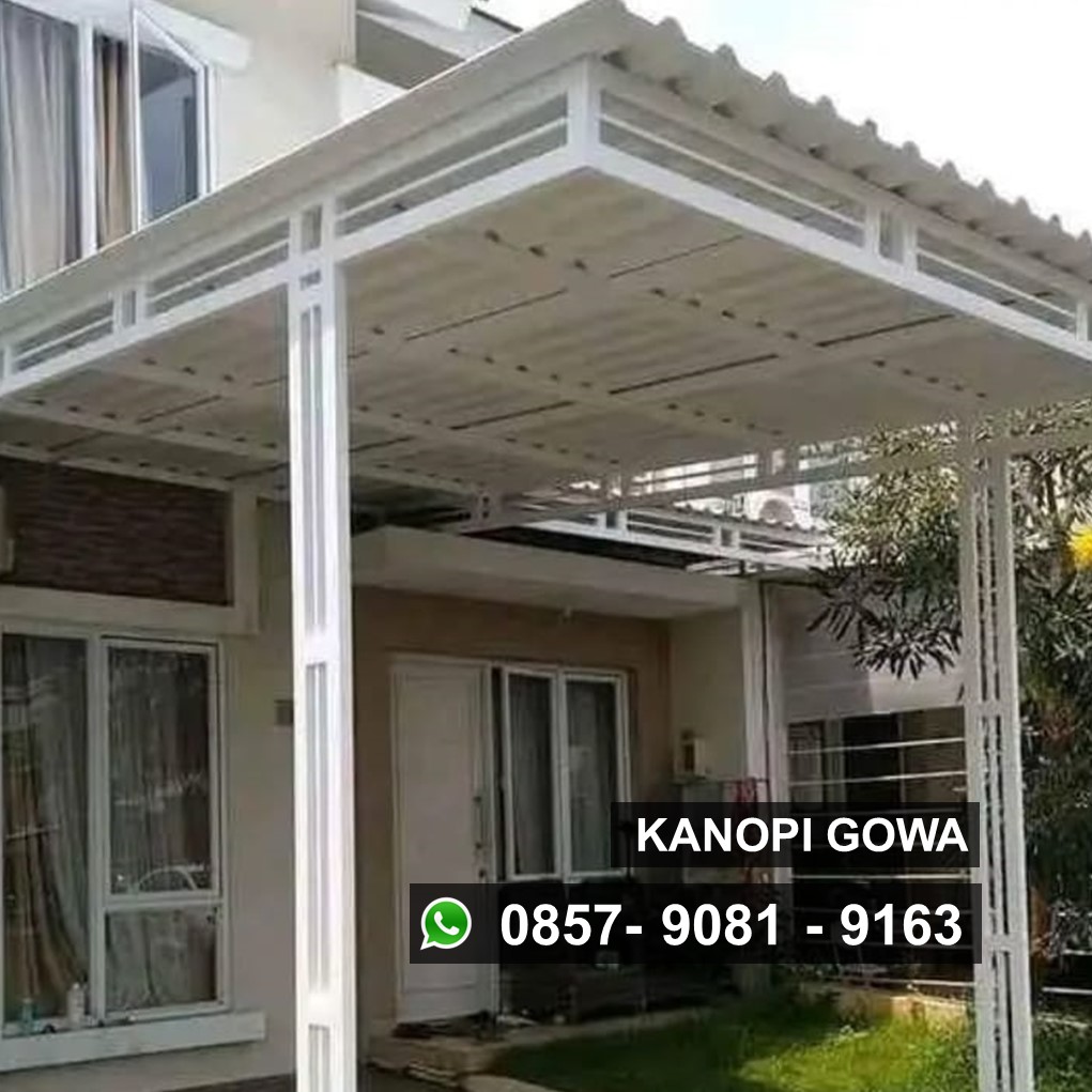 Borongan jasa pemasangan kanopi spandek di Gowa