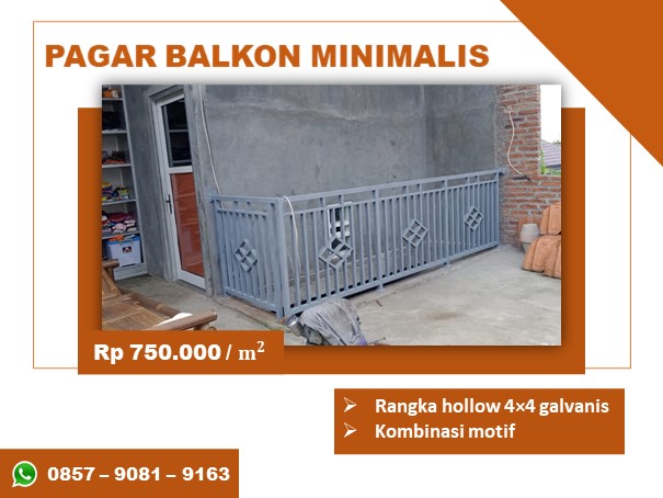 Harga pagar balkon minimalis