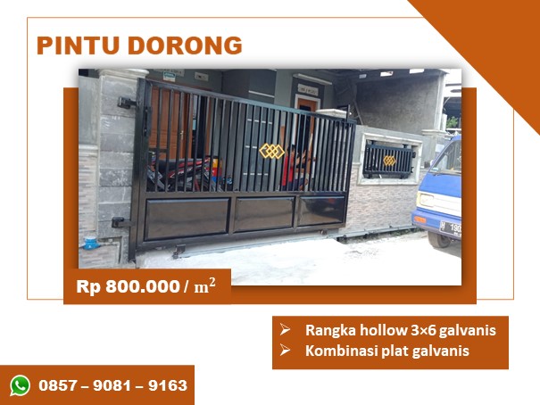 Harga pintu gerbang besi dorong