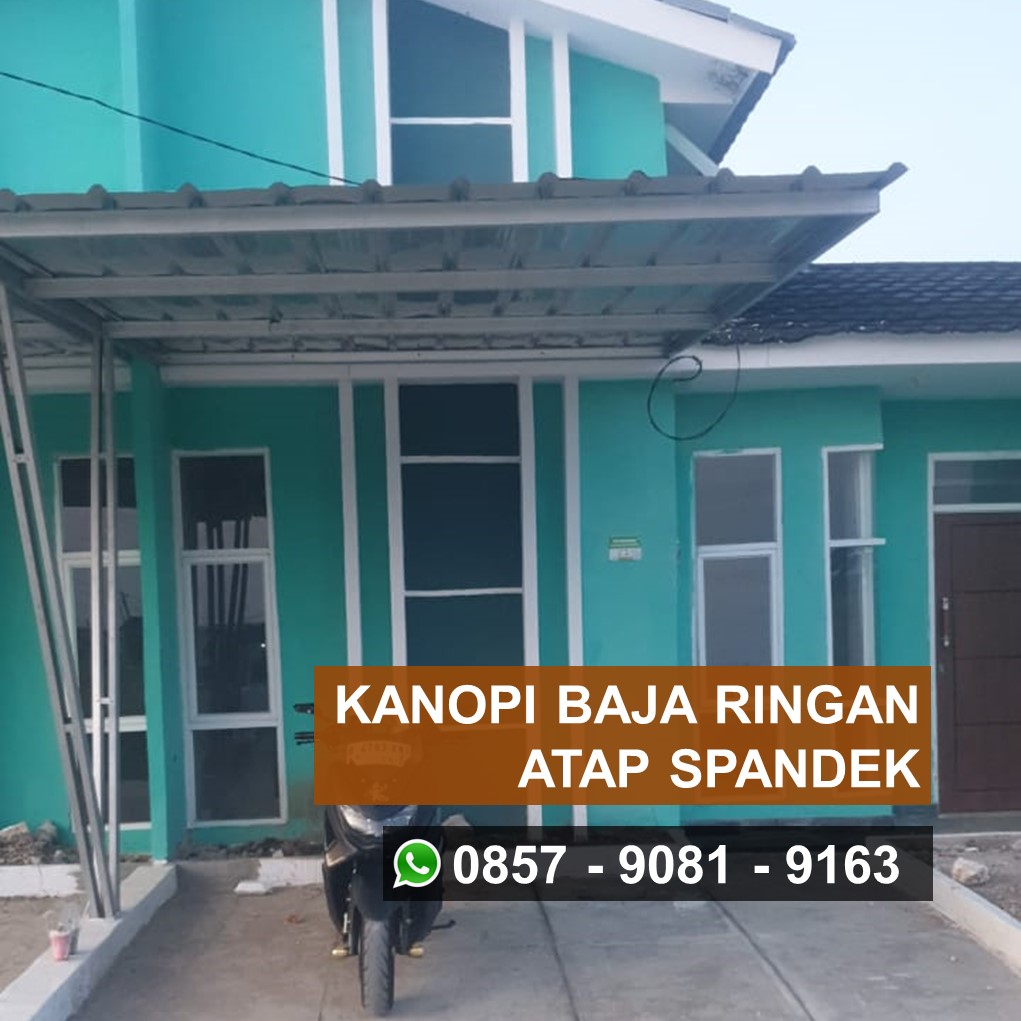 harga Kanopi baja ringan atap spandek bekasi per meter di Bekasi