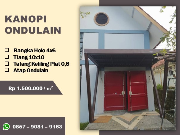 Harga kanopi ondulain di Cirebon per meter