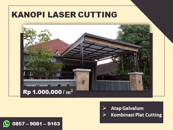 Harga kanopi plat laser cutting per meter di sragen