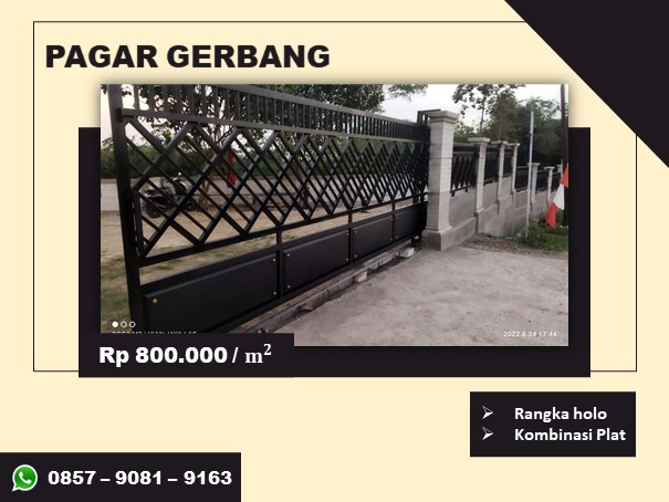 Harga pagar gerbang per meter di Sragen
