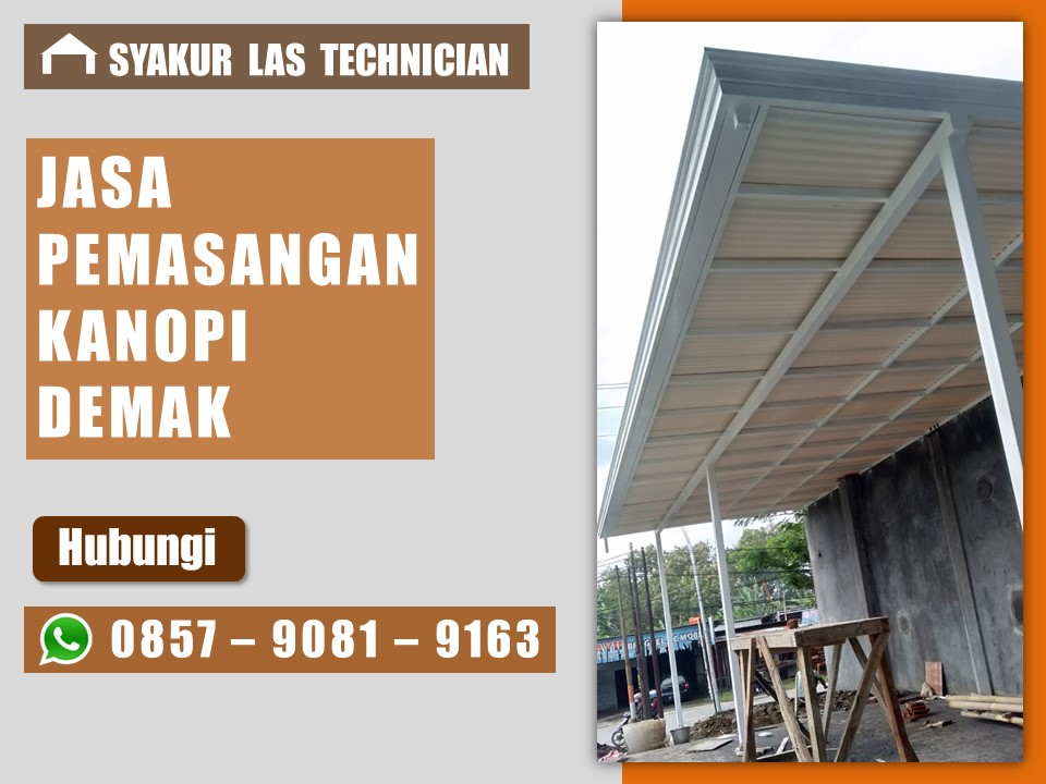 Harga Biaya jasa pemasangan kanopi per meter Demak