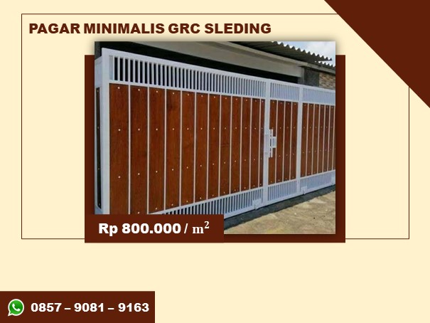 Harga pagar minimalis GRC sleding per meter