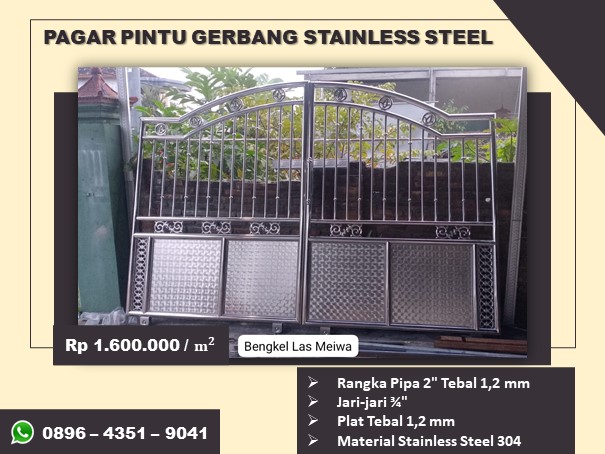 Pagar pintu gerbang stainless steel