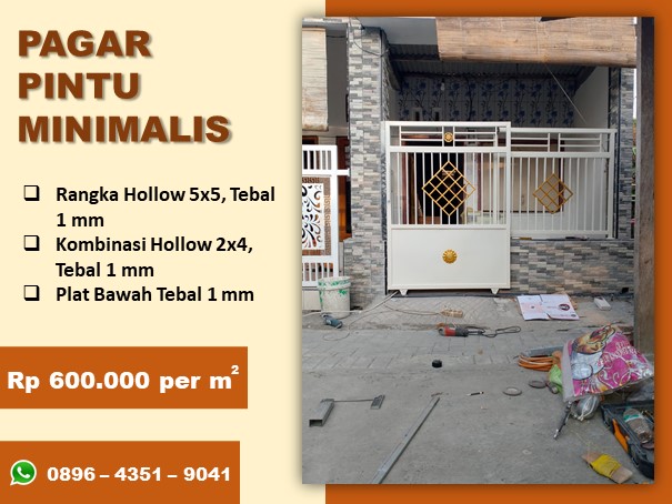 Pagar pintu minimalis