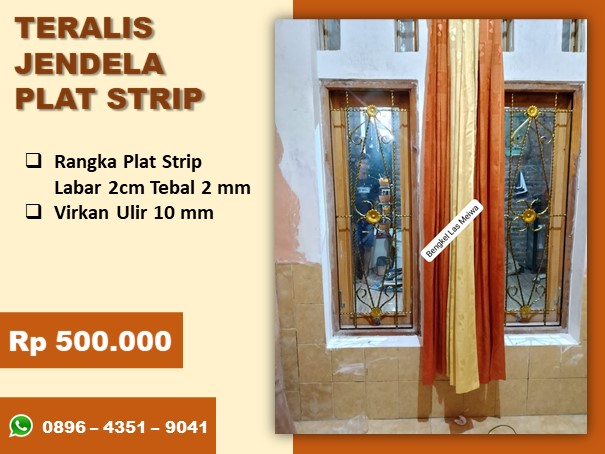Teralis jendela plat strip