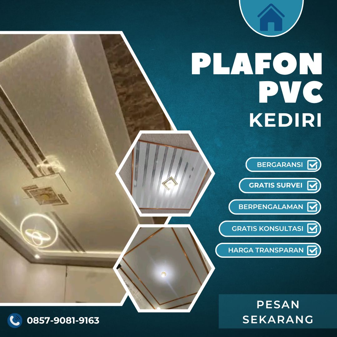 Biaya pemasangan plafon pvc di Kediri per meter