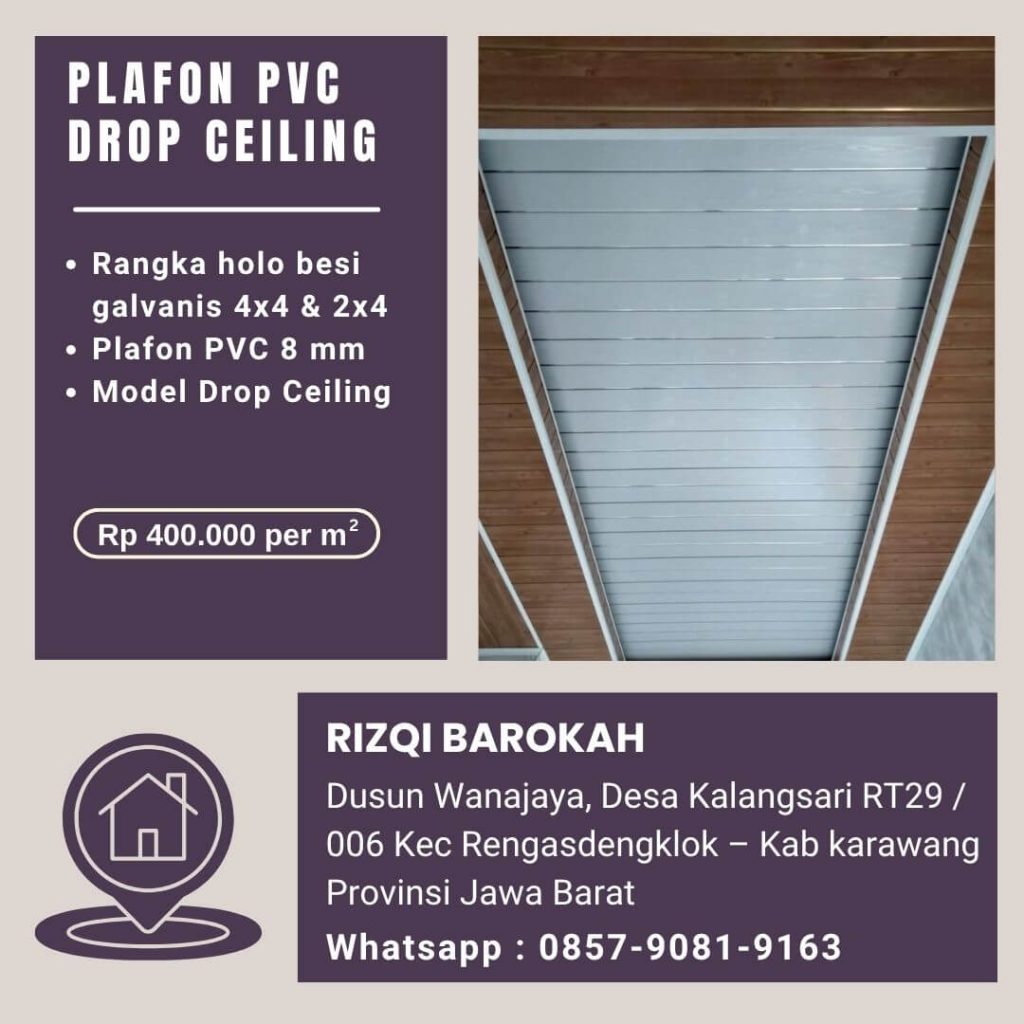 Harga plafon pvc drop ceiling