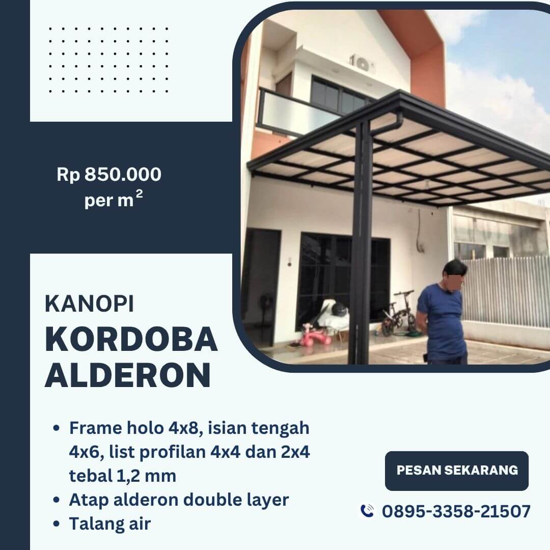 Kanopi alderon double layer kordoba
